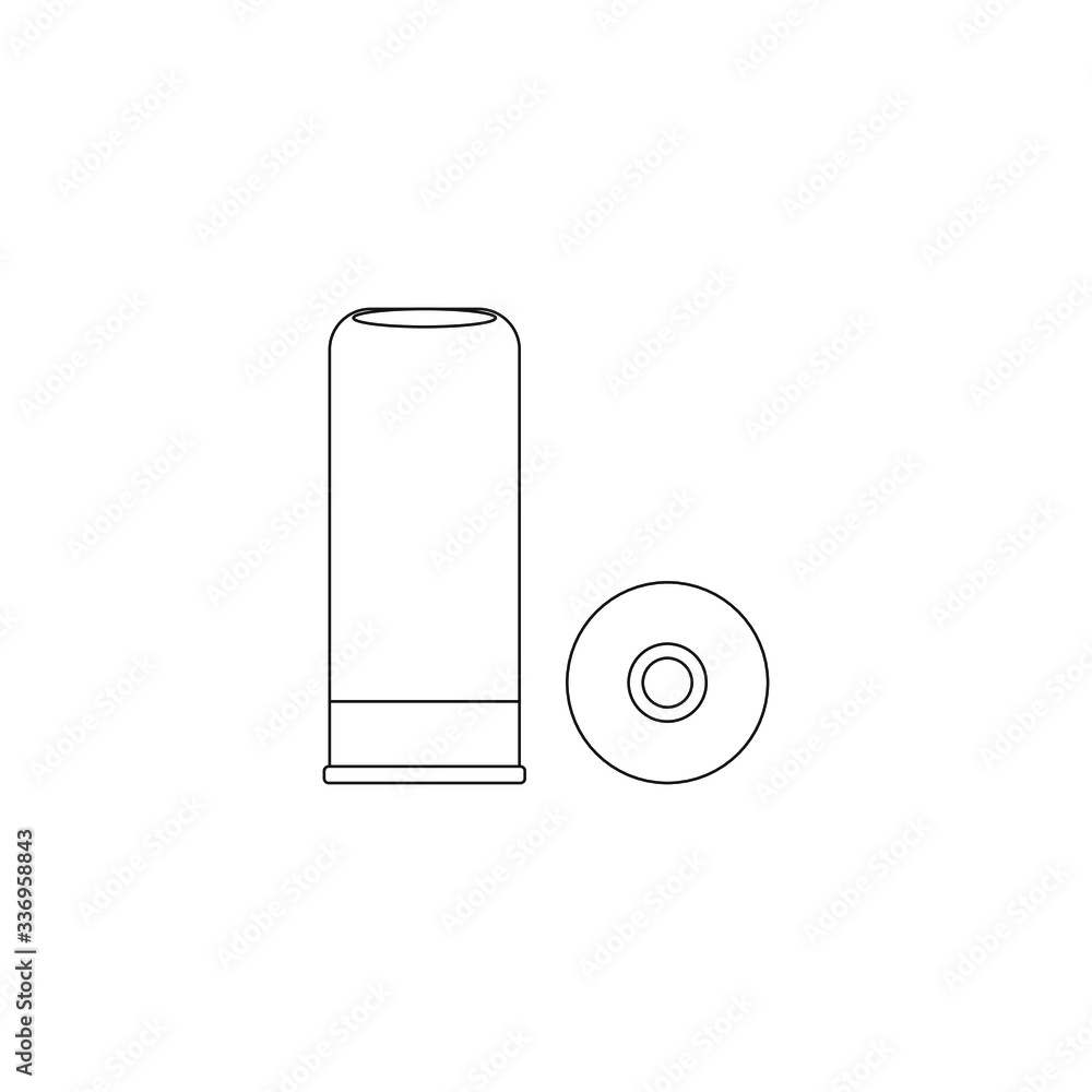 shotgun shells, vector on white background