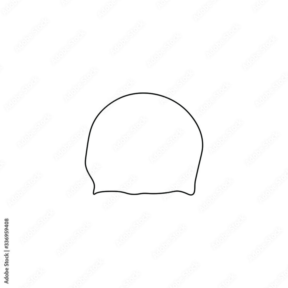 swimming cap, vector on white background swimming cap, vector on white background