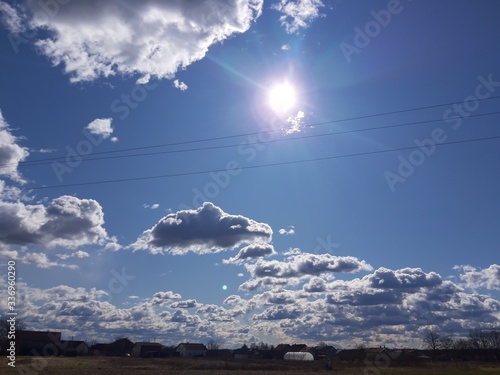 beautiful sun through the clouds 