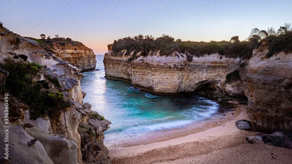 Loch Ard Gorge is a popular stop on the Great Ocean Road Victoria Australia near the famous Twelve Apostles.
