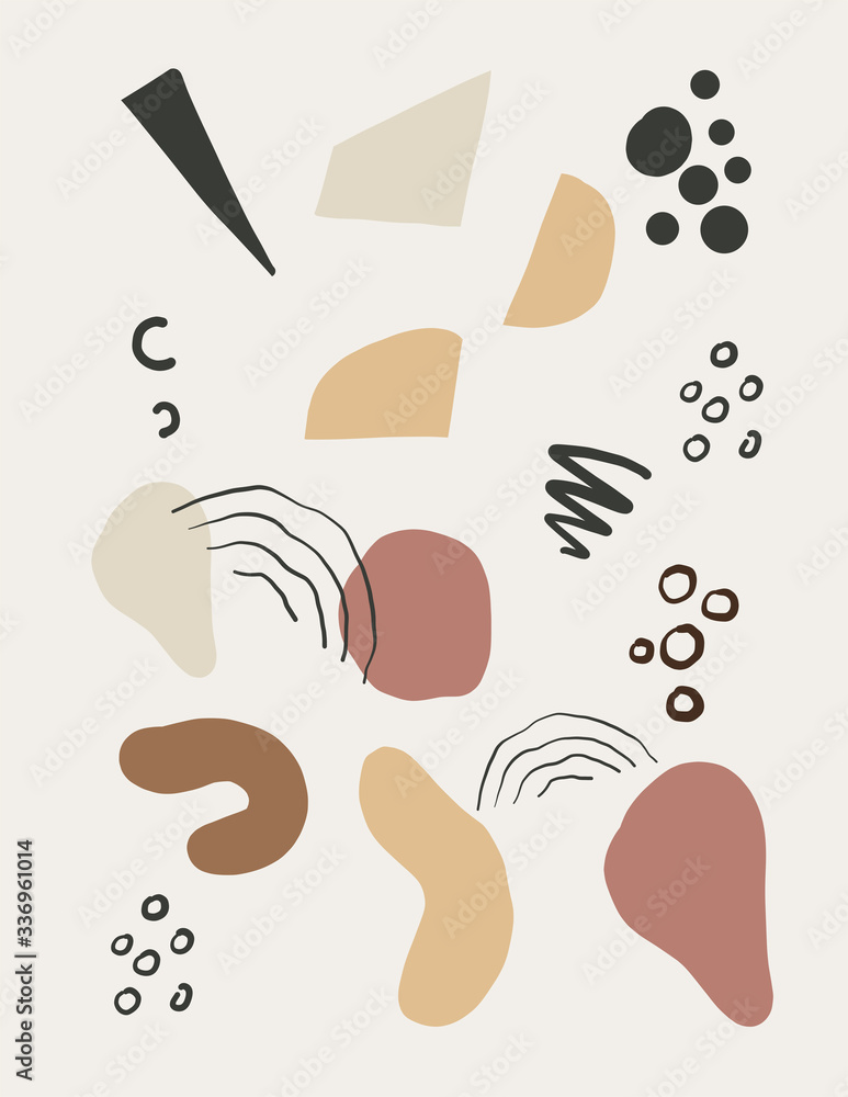 Vector poster with shapes abstract forms Vector poster with shapes abstract forms