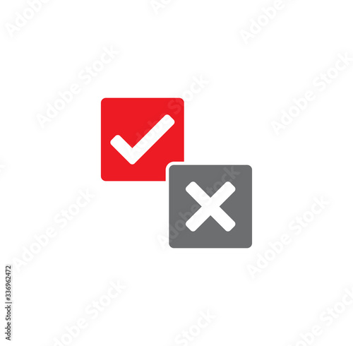 Check box icon on background for graphic and web design. Creative illustration concept symbol for web or mobile app