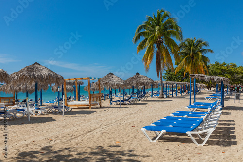 View of a beach Playa Ancon near Trinidad  Cuba.
