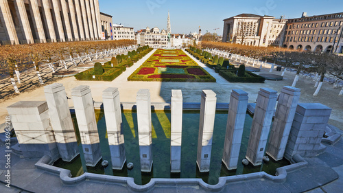 The Mont des arts at Brussels without any people during the confinement period. © pbombaert