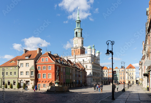 Poznan Old Market Square with Town Hall and Fountain of Apollo