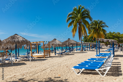 View of a beach Playa Ancon near Trinidad, Cuba.