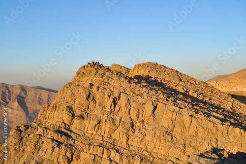 Foto sunset over the cabal jaise mountains Was Al Khaima, UAE