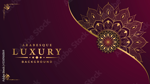 Luxury ornamental mandala design background  with arabesque pattern arabic islamic east style.  ornament elegant
 invitation wedding card , invite , backdrop cover banner illustration 