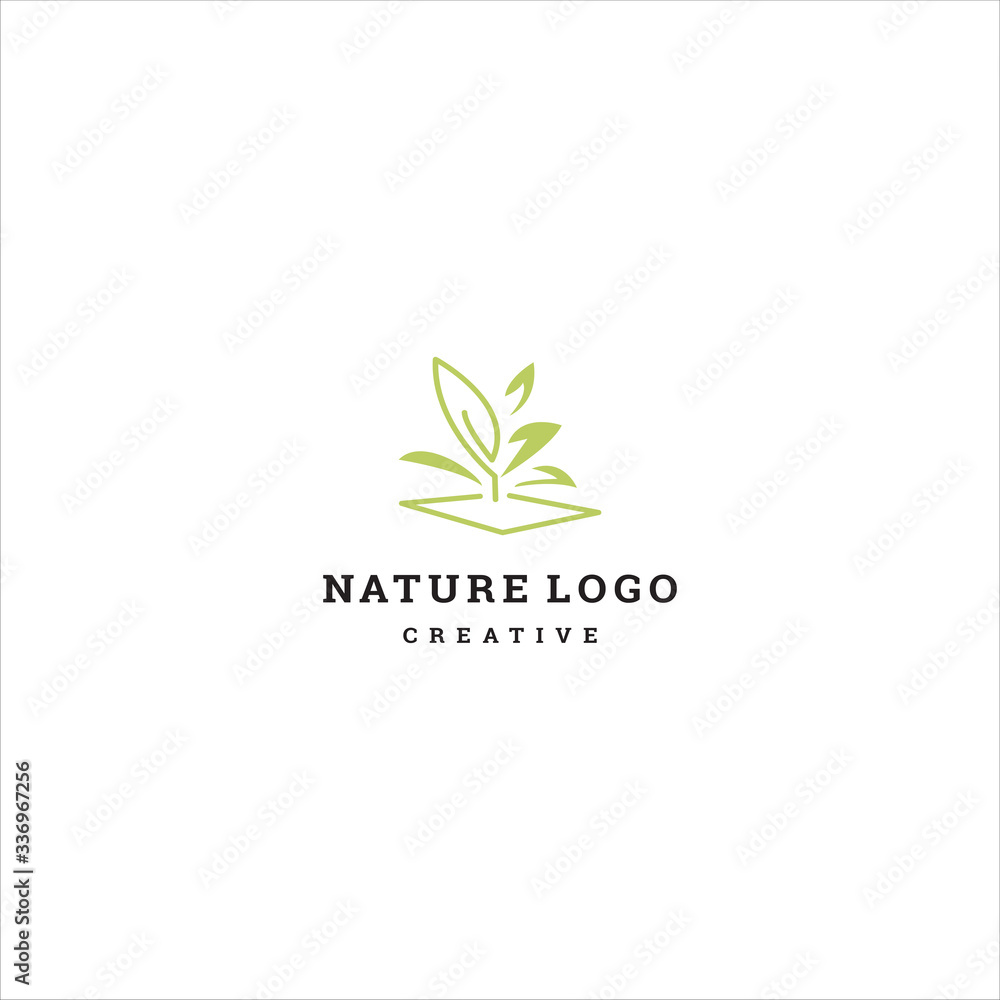 Nature logo template design in Vector illustration 