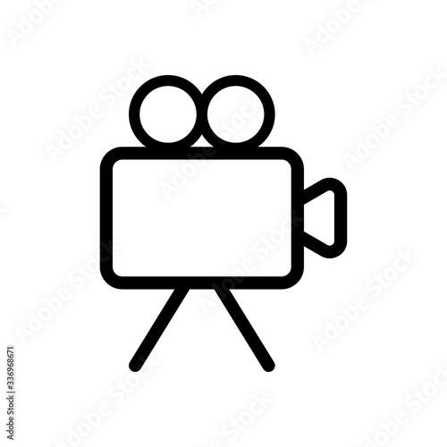 Professional vector videocamera icon. Videocamera symbol that can be used for any platform and purpose. High quality videocamera illustration.