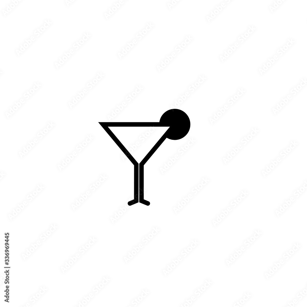 martini glass icon vector martini glass icon vector