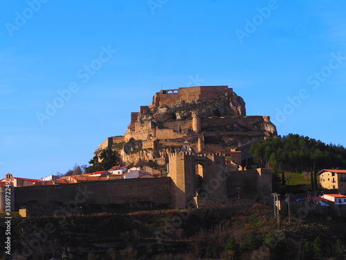 Vistas exteriores de la ciudad fortificada de Morella, en El Maestrazgo. photo