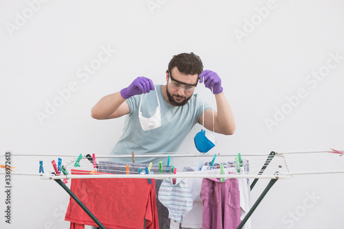 mask recycling by washing due to lack of resources