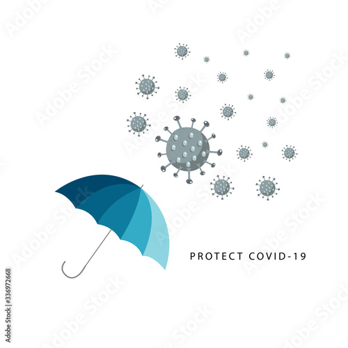 Coronavirus Bacteria Cell Icon, 2019-nCoV Novel Coronavirus Bacteria. No Infection and Stop Coronavirus Concepts. Dangerous Coronavirus Cell in China, Wuhan. Isolated Vector Icon