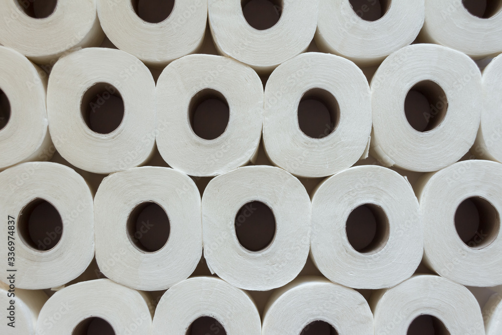White toilet paper rolls background White toilet paper rolls background