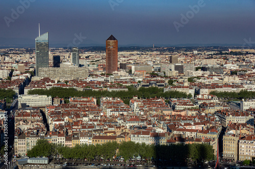 Lyon in central France, sunny day in spring