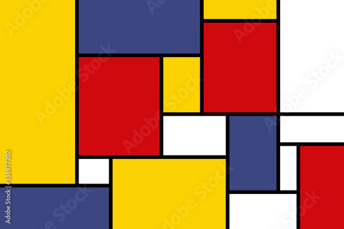 colorful rectangles in mondrian style