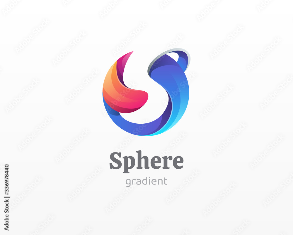 Sphere logo. Abstract letter s with sphere icon. Sphere logo. Abstract letter s with sphere icon.