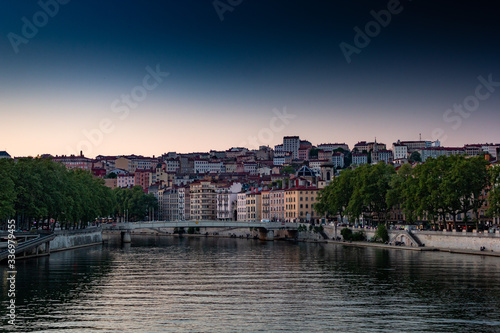 Lyon in central France, sunny day in spring