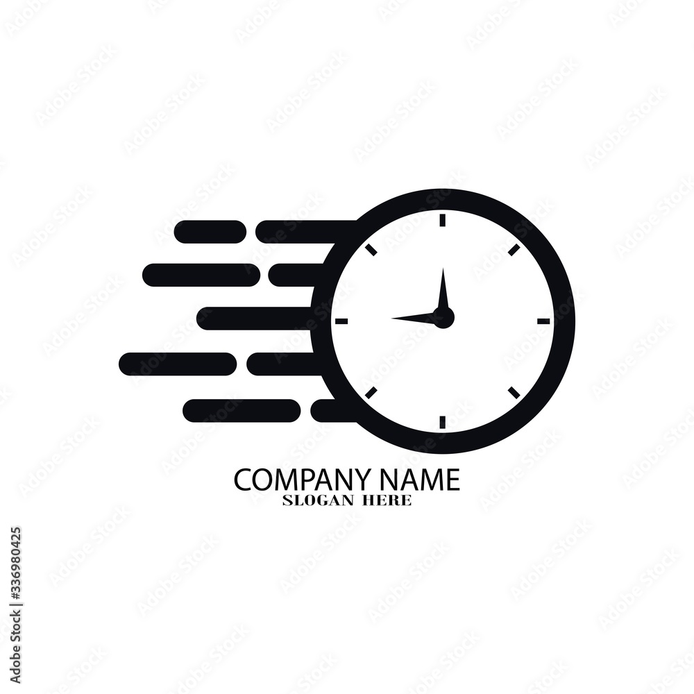Clock icon symbol logo design template vector illustration
Clock icon symbol logo design template vector illustration