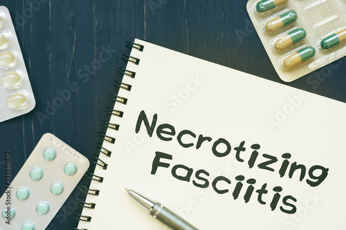 Conceptual photo showing printed text Necrotizing Fasciitis photo