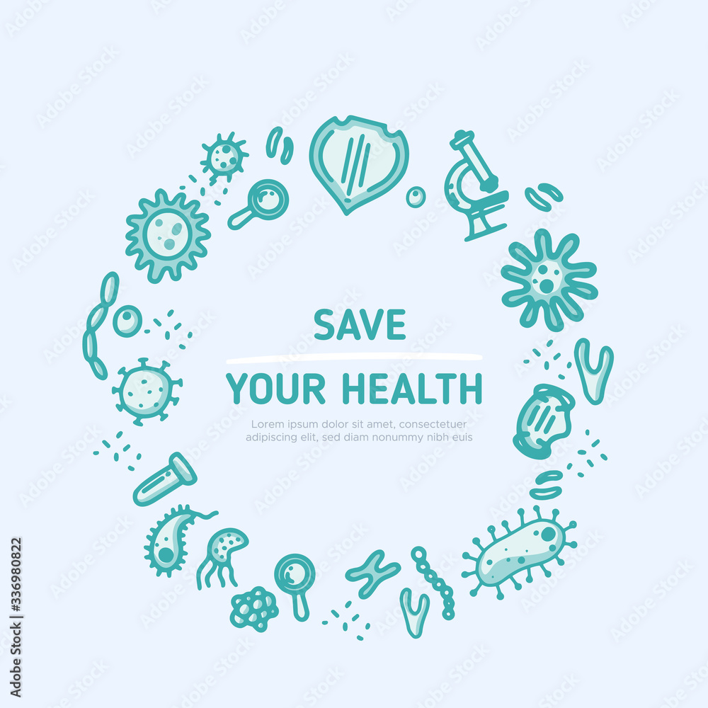 Fototapeta premium Medicine Pharmacy background, healthcare circle pattern, doctor cover , drugstore banner, hospital report