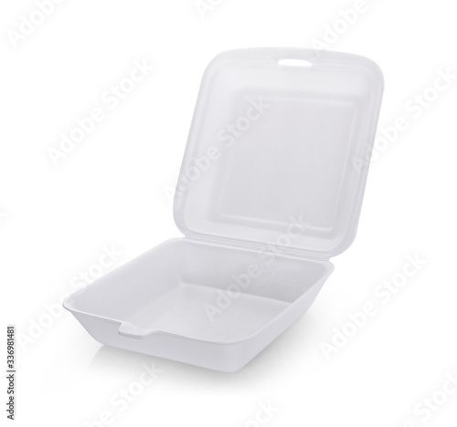 Foam box isolated on white background