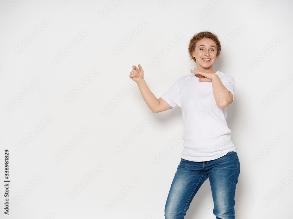 young woman pointing at you young woman pointing at you