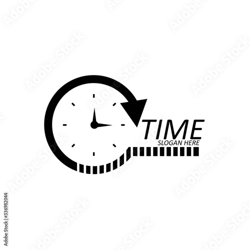 Clock icon symbol logo design template vector illustration 
