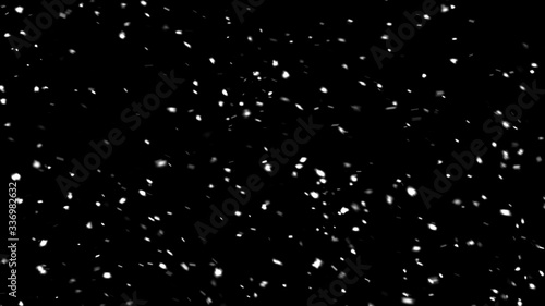Christmas winter with white snowflake on black background. Holiday winter concept. © Koy