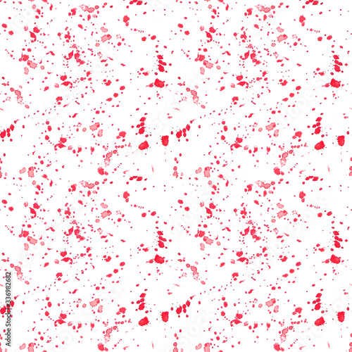 Abstract watercolor background with red drops. Can be used as wallpaper, wrapping paper, pattern for fabrics, textiles.