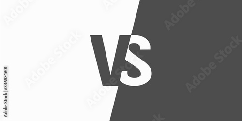 VS versus letters vector logo icon isolated on white background