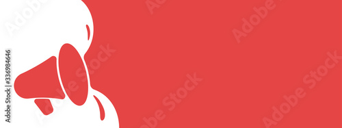Megaphone or loudspeaker flat icon. Vector illustration