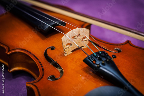close up of a violin