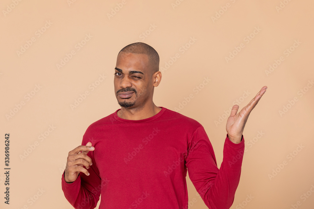 African guy with a red jersey African guy with a red jersey