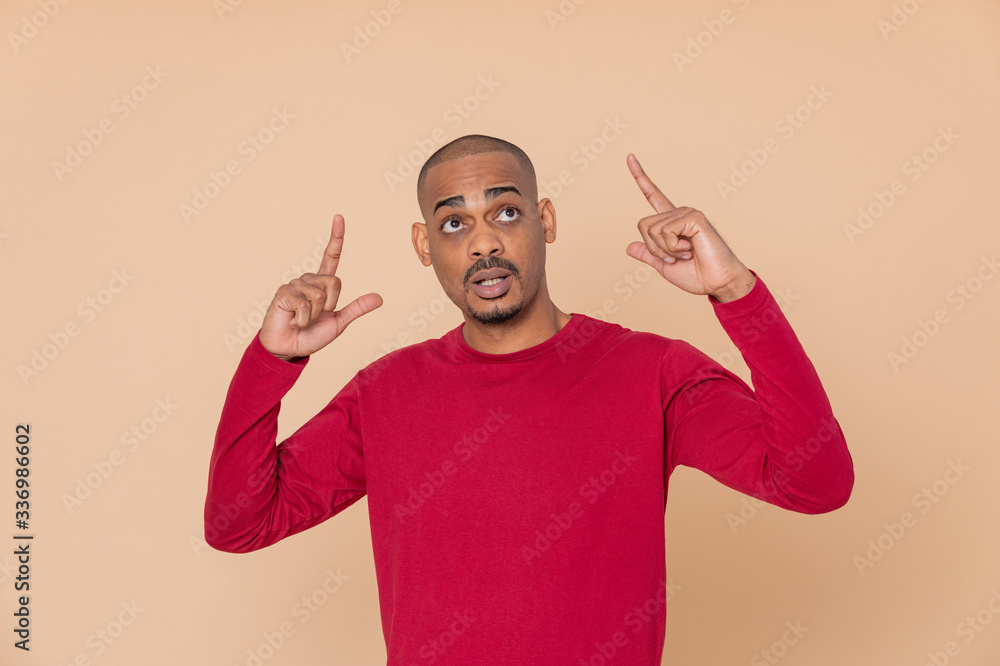 Fototapeta premium African guy with a red jersey