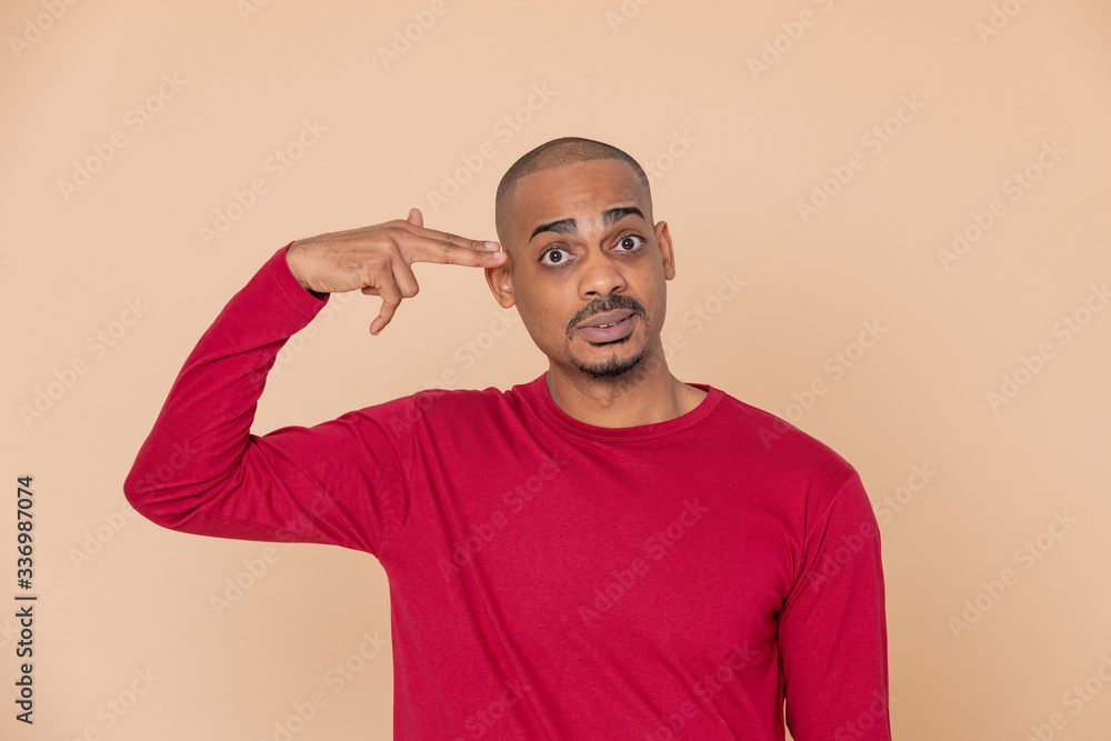 African guy with a red jersey African guy with a red jersey
