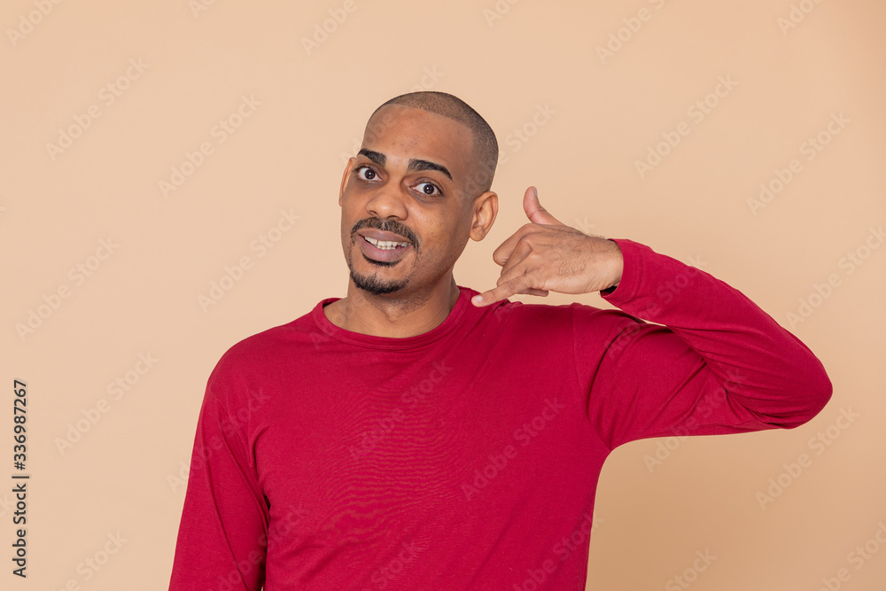 African guy with a red jersey African guy with a red jersey
