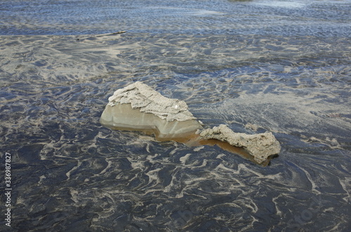 Pattern accidentally made by iron sand