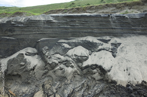 Pattern accidentally made by iron sand