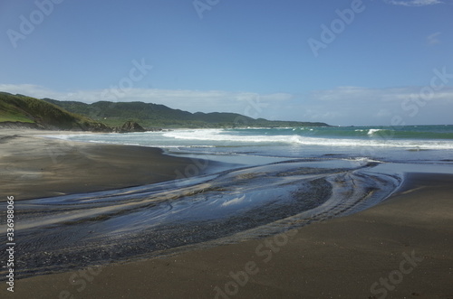 Estuary of iron sand beach
