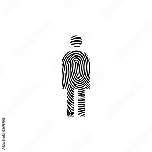 Fingerprint Man icon Fingerprint Boy icon. Isolated thumbprint and fingerprint man icon UP style. Premium quality vector symbol drawing concept for your logo web mobile app UI design.