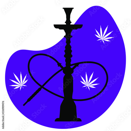 night hookah vector