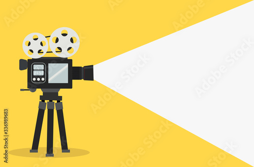 cinema film camera vector concept
