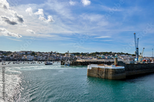 Image of the harbour mouth at St Peter Port Guernsey Channel Islands
