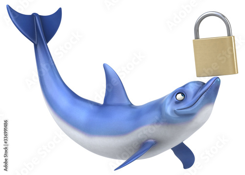 Fun dolphin - 3D Illustration