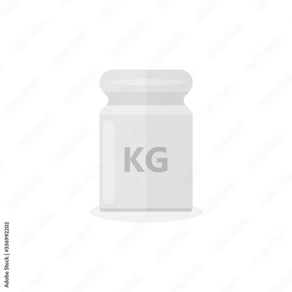 Weight metallic vector icon on white background Weight metallic vector icon on white background