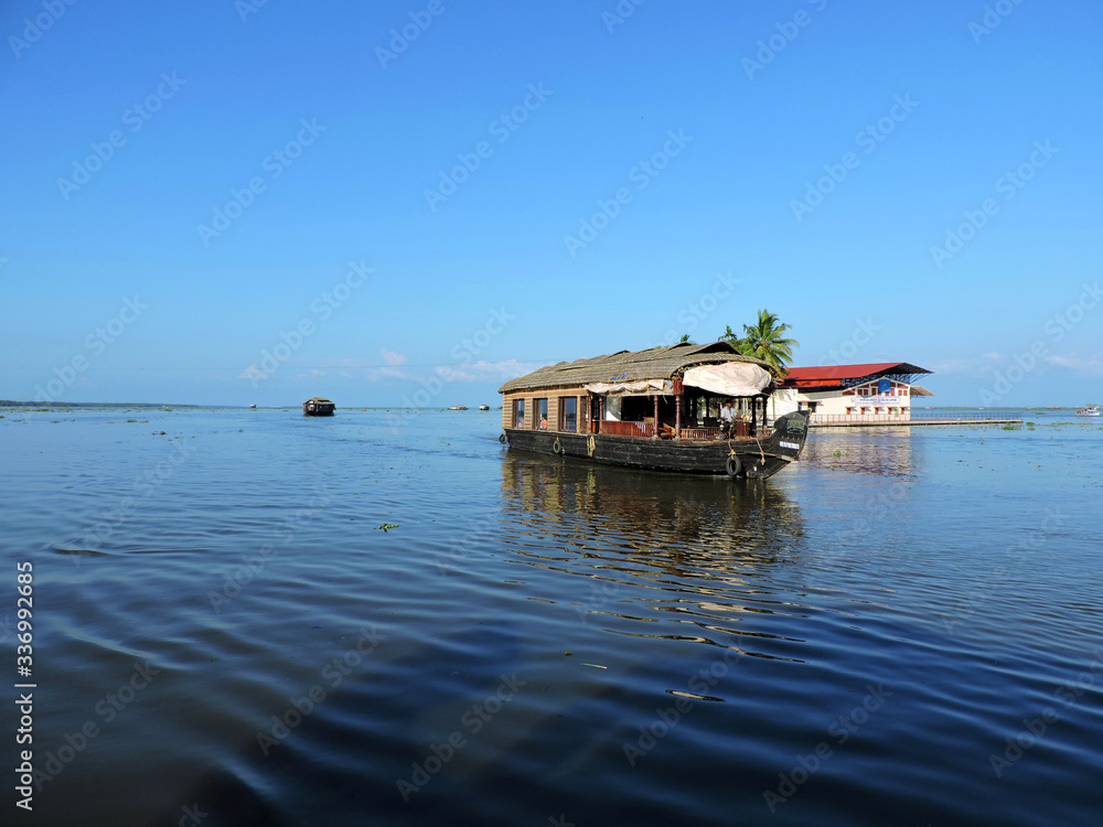 Kerala backwater waterway, houseboat, alleppey India