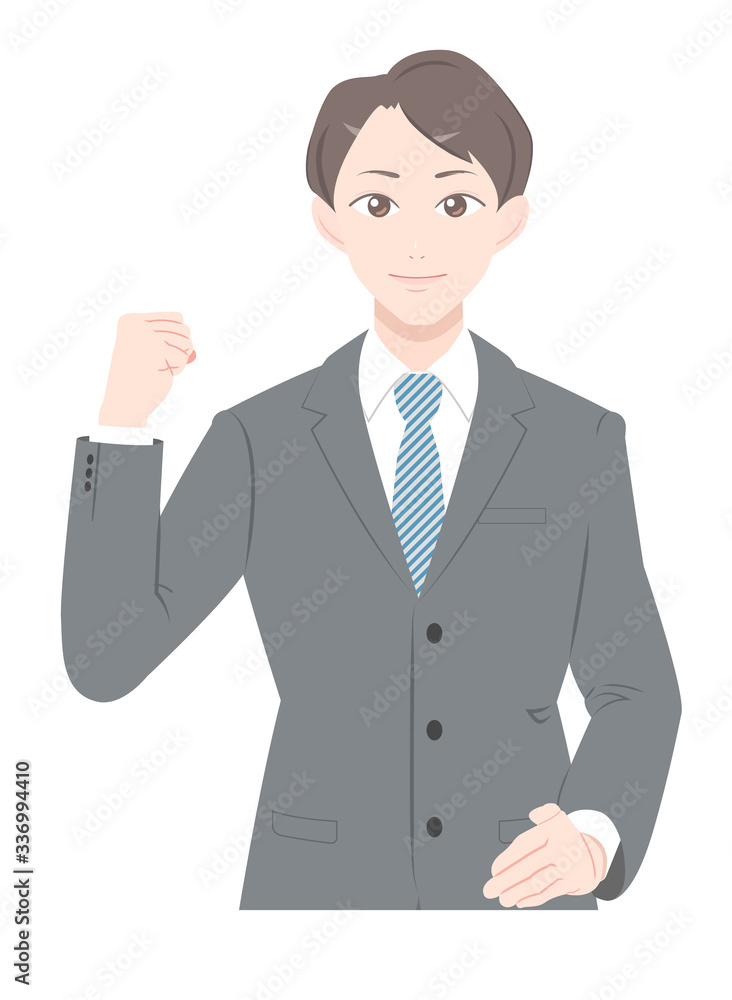 ガッツ ポーズ ビジネス スーツ 男性 ガッツ ポーズ ビジネス スーツ 男性