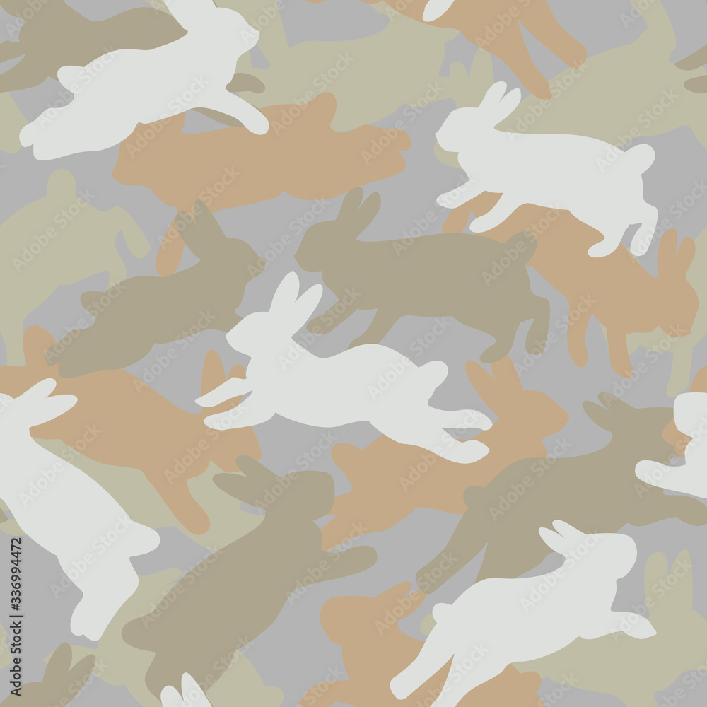 Camouflage with bunnies